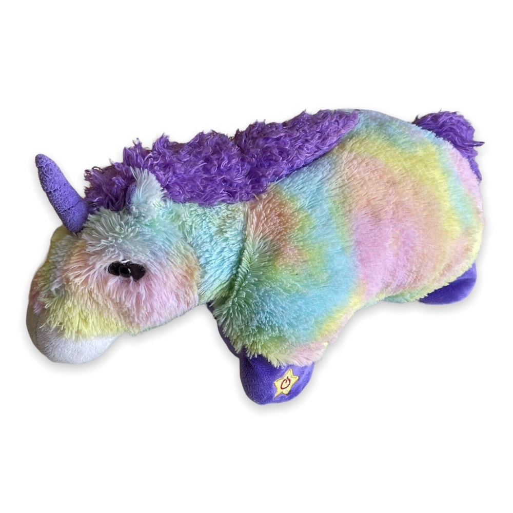 Pillow Pets Glow Pets Rainbow Unicorn 16" Long Plush Animal